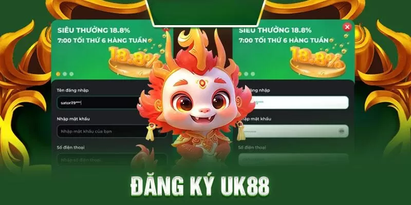 Chỉ c&oacute; thể tạo t&agrave;i khoản nhanh v&agrave; dễ d&agrave;ng tại nh&agrave; c&aacute;i UK88